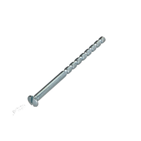 1 x Tornillo metales cabeza fresada abombada ranura M4X70 roscado en 40 separable Acero cincado blanco