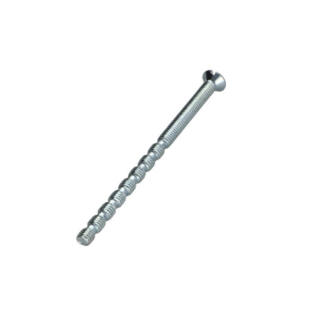 1 x Tornillo metales cabeza fresada abombada ranura M4X70 roscado en 40 separable Acero cincado blanco