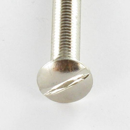 1 x Tornillo metales cabeza fresada abombada ranura M4X35 diámetro de cabeza: 7.9 resalte exterior Acero niquelado