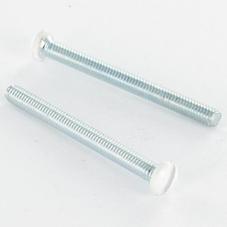 1 x Tornillo metales cabeza fresada abombada ranura M4X45 diámetro de cabeza: 7.5 resalte exterior Acero cincado blanco