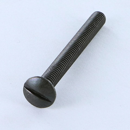 1 x Tornillo metales cabeza fresada abombada ranura M5X35 Acero cincado negro