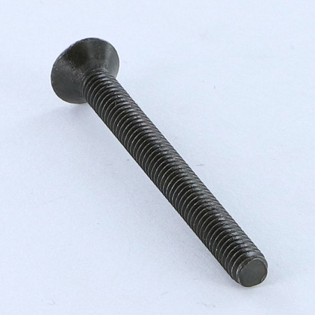 1 x Tornillo metales cabeza fresada abombada ranura M5X35 Acero cincado negro