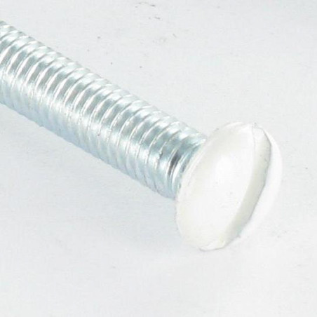 1 x Tornillo metales cabeza fresada abombada ranura M4X55 diámetro de cabeza: 7.5 resalte exterior Acero cincado blanco