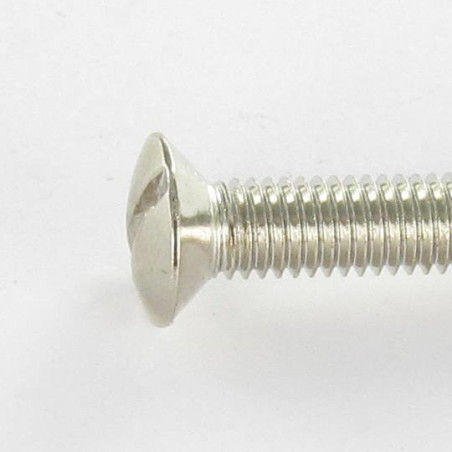 1 x Tornillo metales cabeza fresada abombada ranura M4X25 diámetro de cabeza: 7.9 resalte exterior Acero niquelado