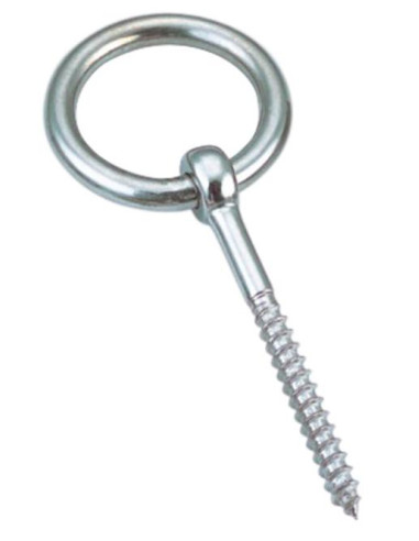 1 x Tornillo de ojo Anilla roscada madera 8X80...