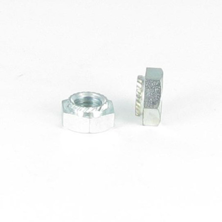 1 x Tuerca hexagonal con ESTRUJAR 8 Acero cincado blanco