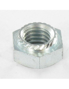 Tuerca hexagonal con ESTRUJAR 8 Acero cincado blanco 2