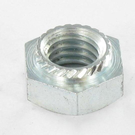 1 x Tuerca hexagonal con ESTRUJAR 8 Acero cincado blanco