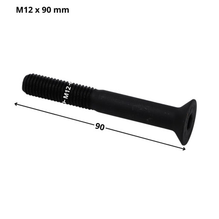 1 x Tornillo metales FHC cabeza fresada cavidad hexagonal hueca llave de 8 M12X90 roscado parcial clase 10.9 Acero bruto