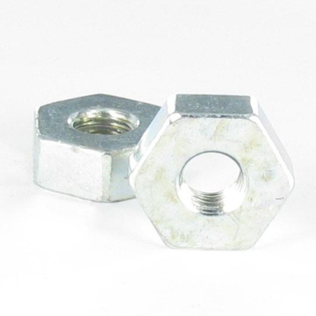 1 x Tuerca Acero cincado blanco hexagonal M12 grosor 10.5 en plano 26