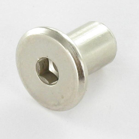 1 x Combifix cabeza plana 15/8X12 M6 llave de 4 Acero niquelado