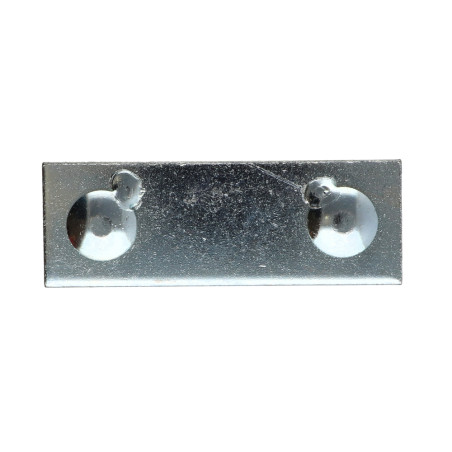 1 x FOLLETO 90X32X5 + Cabeza redonda cuello cuadrado 8X25 Acero cincado blanco