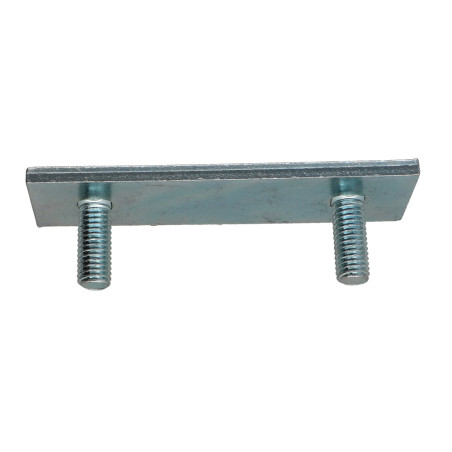 1 x FOLLETO 90X32X5 + Cabeza redonda cuello cuadrado 8X25 Acero cincado blanco