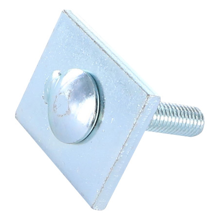 1 x FOLLETO 40X32X5 + Cabeza redonda cuello cuadrado 8X40 Acero cincado blanco