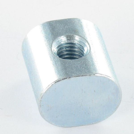 1 x TRAMA oval 20X14X18 M7 Acero cincado blanco