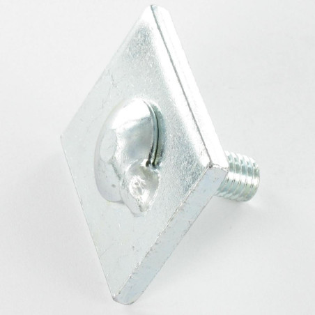 1 x FOLLETO 40X32X5 + Cabeza redonda cuello cuadrado 8X25 Acero cincado blanco