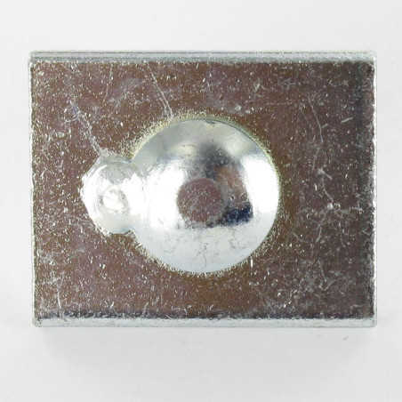 1 x FOLLETO 40X32X5 + Cabeza redonda cuello cuadrado 8X25 Acero cincado blanco
