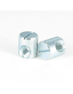 Parcela dividida Acero cincado blanco 15X15 roscado M6...