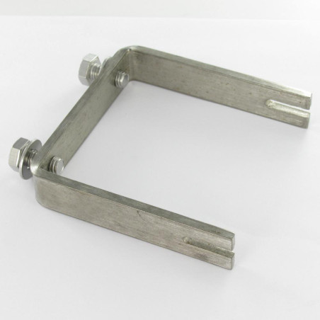 1 x Estribo fondo recto o plano 90X90X902 con MUESCA Inox