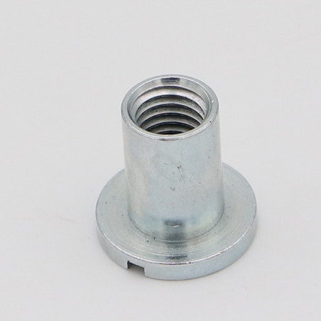 1 x Tuerca cabeza plano ranura 20X20 M10 Acero cincado blanco