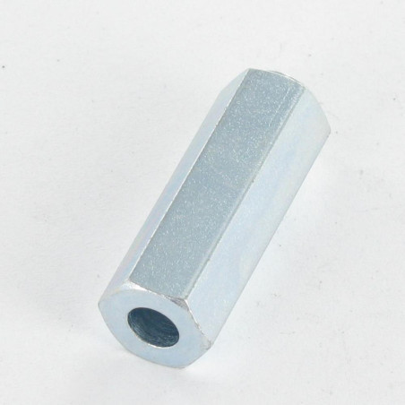1 x Tirante hexagonal con CUELLO 10X30 roscado en M6X15 Acero cincado blanco