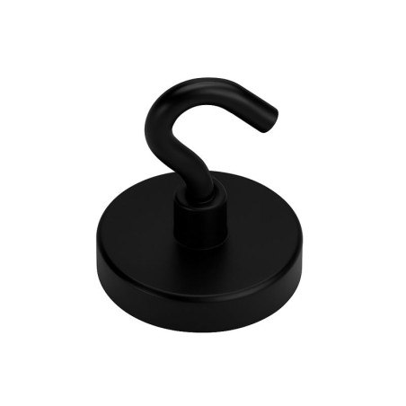 1 x Gancho magnético diámetro 42 Acero cincado negro