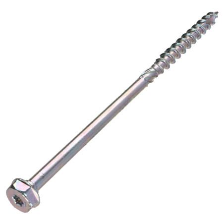 1 x Tornillo para marcos TEKOR cabeza hexagonal cut punta antihendidura tipo 17 12X240 roscado en 80 TORX T50 Zincado cr3