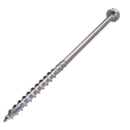1 x Tornillo para marcos TEKOR cabeza hexagonal cut punta antihendidura tipo 17 12X200 roscado en 80 TORX T50 Zincado cr3
