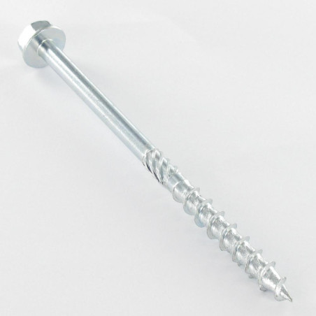 1 x Tornillo para marcos TEKOR cabeza hexagonal cut punta antihendidura tipo 17 8X140 roscado en 80 TORX T40 Zincado cr3