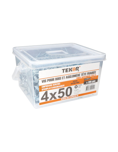 1 x Balde de 385 Tornillos para madera TEKOR...