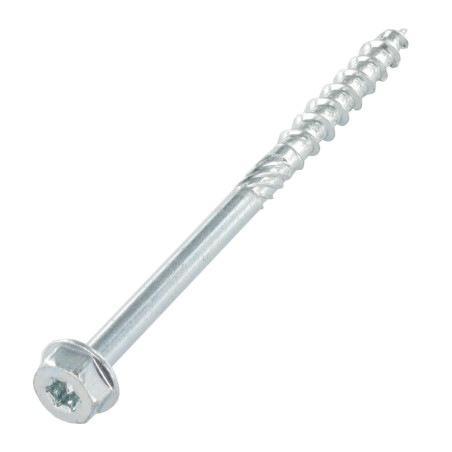 1 x Tornillo para marcos TEKOR cabeza hexagonal cut punta antihendidura tipo 17 8X80 TORX T40 Zincado cr3 96 hbs sin