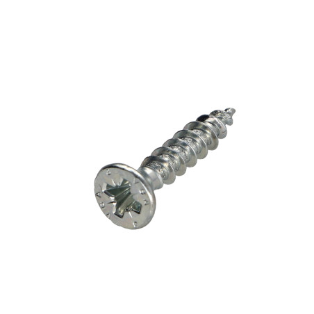 1 x Tornillo madera aglomerado VBA3 cabeza fresada/testa svasat Pozi 5X20 Acero cincado blanco