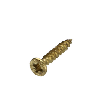 1 x Tornillo madera aglomerado VBA3 cabeza fresada/testa svasat Pozi 4X25 Acero latonado