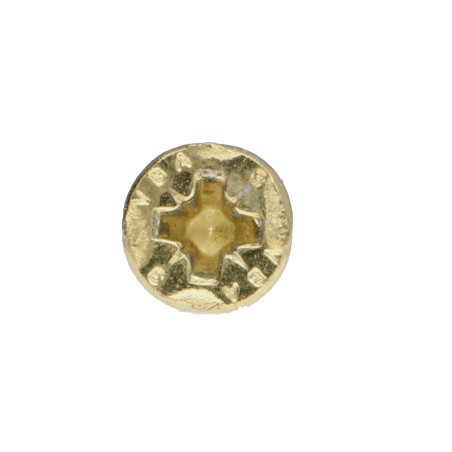 1 x Tornillo madera aglomerado VBA3 cabeza fresada/testa svasat Pozi 4X25 Acero latonado