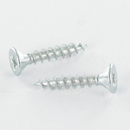 1 x Tornillo madera aglomerado VBA3 cabeza fresada/testa svasat Pozi 4.5X50 Acero cincado blanco