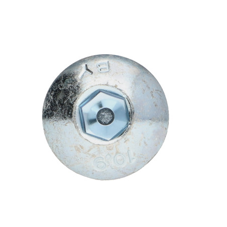 1 x Tornillo metales Cabeza Abombada con Hueco hexagonal M10X50 roscado en 13 clase 10.9 llave de 6 Acero cincado