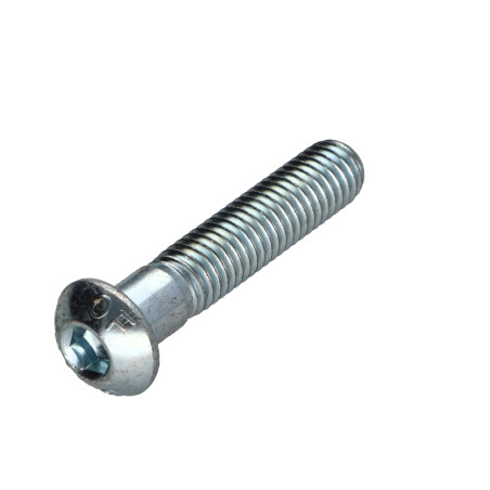 1 x Tornillo metales Cabeza Abombada con Hueco hexagonal M8X40 roscado en 32 clase 10.9 llave de 5 Acero cincado blanco