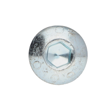 1 x Tornillo metales Cabeza Abombada con Hueco hexagonal M8X40 roscado en 32 clase 10.9 llave de 5 Acero cincado blanco