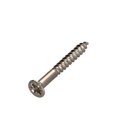 1 x Tornillo madera cabeza fresada/testa svasat Pozi PZ4 3.5X30 Acero niquelado