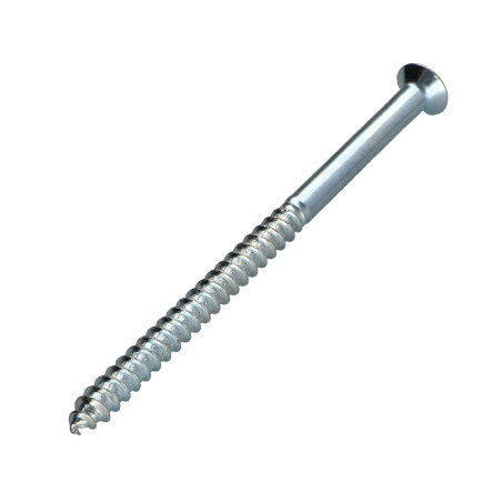 1 x Tornillo madera cabeza fresada/testa svasat Pozi PZ5 6X100 Acero cincado blanco