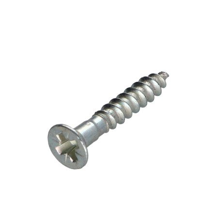 1 x Tornillo madera cabeza fresada/testa svasat Pozi PZ5 6X30 Acero cincado blanco