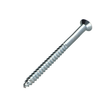 1 x Tornillo madera cabeza fresada/testa svasat Pozi PZ5 6X80 Acero cincado blanco