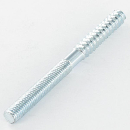 1 x Tornillo mixto para pie de cama 5X35 25 mm roscado madera 3 mm parte lisa 7 mm roscado metales Acero cincado blanco