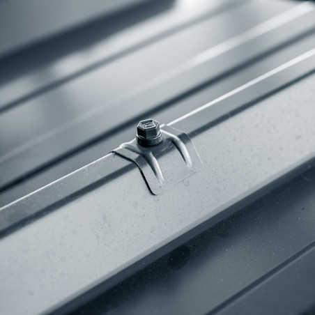 1 x Tornillo autoperforante con puente para tejados 2 piezas Tipo C1 RAL7016 gris antracita 6.3X100