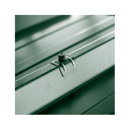 1 x Tornillo autoperforante con puente para tejados 2 piezas Tipo E1 RAL6009 verde abeto 6.3X100