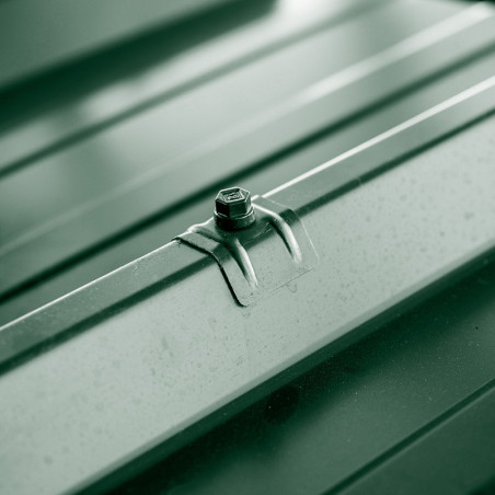 1 x Tornillo autoperforante con puente para tejados 2 piezas Tipo C1 RAL6009 verde abeto 6.3X100
