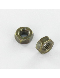 Tuerca hexagonal M4 Acero bruto Verde OLIV