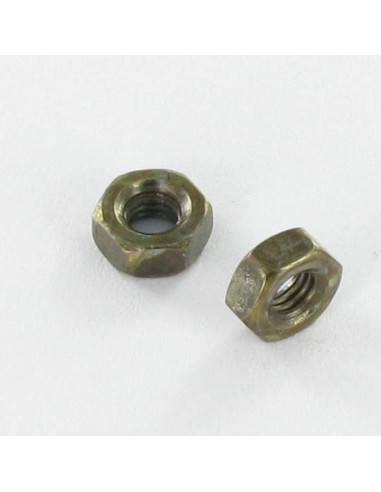 1 x Tuerca hexagonal M4 Acero bruto Verde OLIV