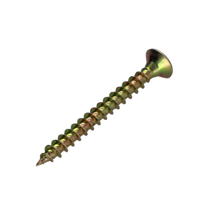 1 x Tornillo madera aglomerado PREMIUM cabeza fresada/testa svasat Pozi PZ4 4.5X45 Bicromato
