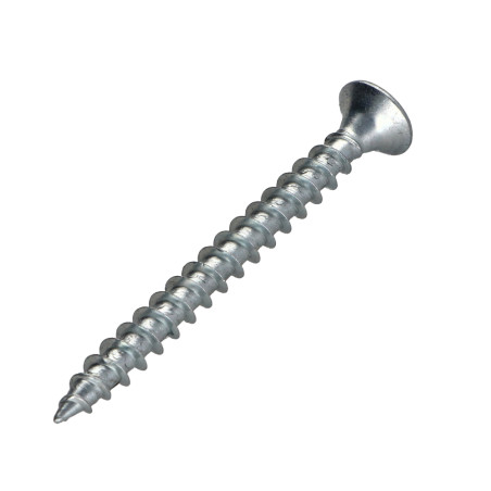 1 x Tornillo madera aglomerado PREMIUM cabeza fresada/testa svasat Pozi PZ4 4X60 Acero cincado blanco